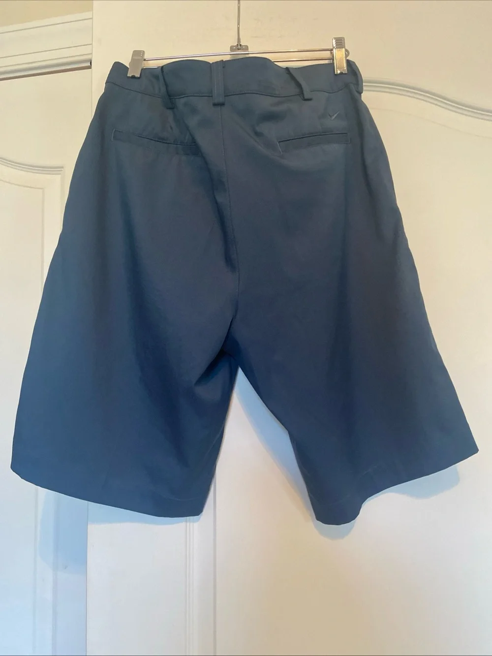 Nike Men's Navy Flat-Front Athletic Shorts